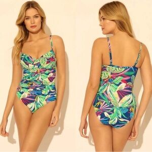 Bleu Rod Beattie Tropical One Piece Swimsuit.